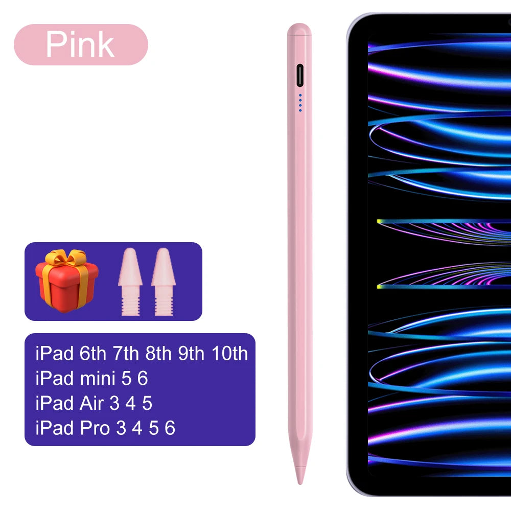 For iPad Pencil 2025 M3 Stylus Pen for Air 6 M2 Pro M4 M5 with Palm Rejection for iPad Pro 11 12.9 13 7/8/9/10/11th Mini5 6 7
