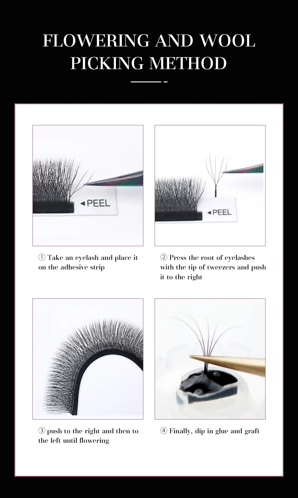 DeceMars 5D - W Shaped Eyelash Extension (12line/Tray) for Makeup