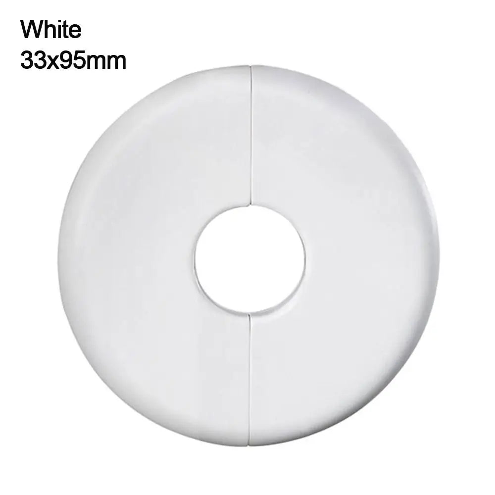 Shower Faucet Cover ABS Round Faucet Decorative Cover Black White Pipe Wall Covers Faucet Decor Kitchen Shower Faucet Accessory