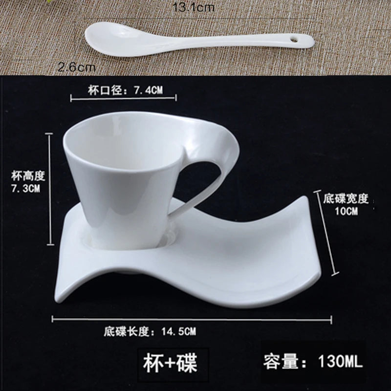 Espresso Coffee Cup European Ceramic Mug with Spoon and Cup Holder Kitchen Bar Supplies Home Living Room Drinking Utensils