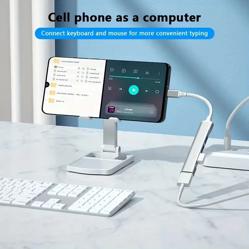 467 USB Dock Multi-Function Wire Divider High Speed Transmission One Drag Four Expanders for Mobile Phone Computer