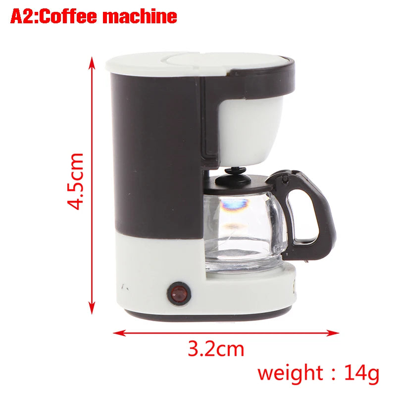 1PC Dollhouse 1/12 Scale Mini Bread Machine With Toast Miniature Dollhouse Kitchen Access Toaster Cute  Home Decoration