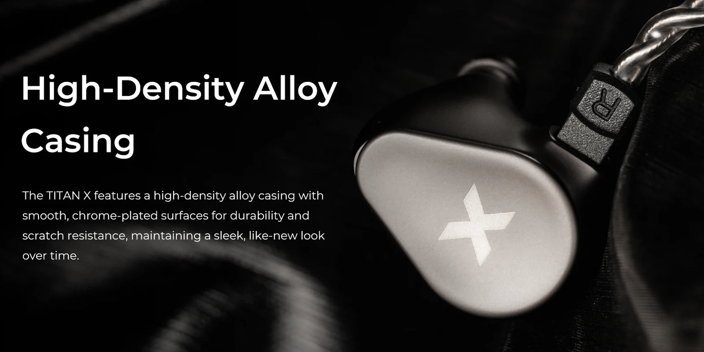 DUNU Titan X HiFi IEM Earphones Dual Magnetic Dynamic Driver Metal Alloy Housing 3.5mm/TypeC Mic Earbuds For Audiophile Gaming