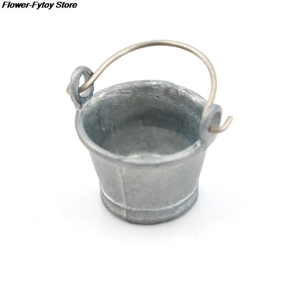 Cute 1/12 Dollhouse Miniature Water Bucket 1:12 Fairy Home Kitchen Pretnd Play Game Accessories 14.8x22.6mm 3.5x3x2.5cm