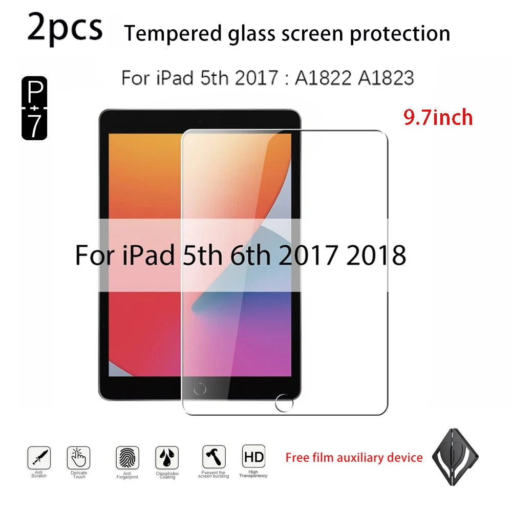 2PCS HD For iPad 12th A18/11th A16 2025/10th 2022 10.9inch iPad 9th/8th/7th 10.2inch 6th/5th 9.7 Tempered Glass Screen Protector