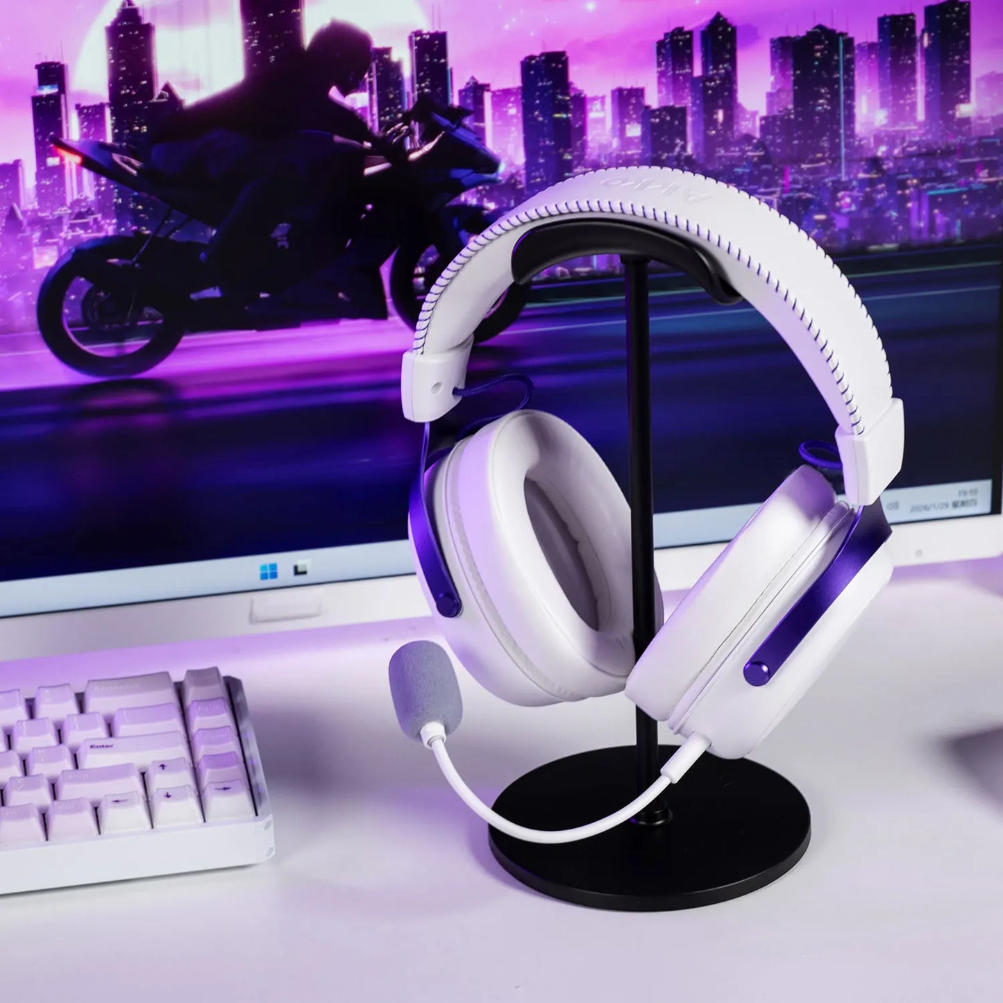 AKKO Verge S9 E-Sports Headset with Mic Quad-Mode Gaming Headphone 7.1 Channel Surround Sound Pro-Tuned FPS Audio 53mm Driver