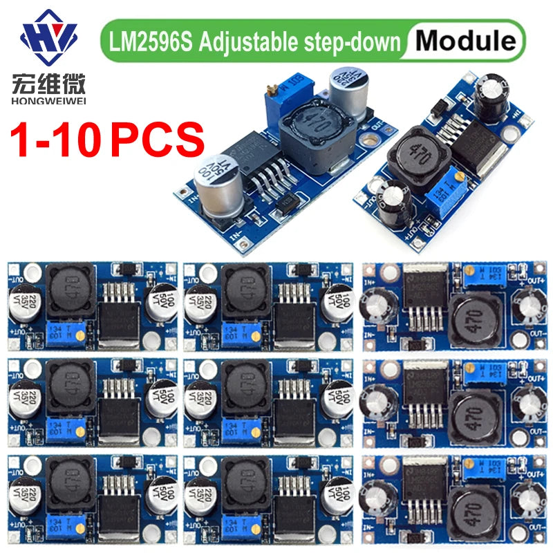 1-10PCS LM2596S DC-DC 3A 92% Step-down Power Supply Module Adjustable Step-down module 3.2V-35V To 1.25V-30V Voltage Regulator