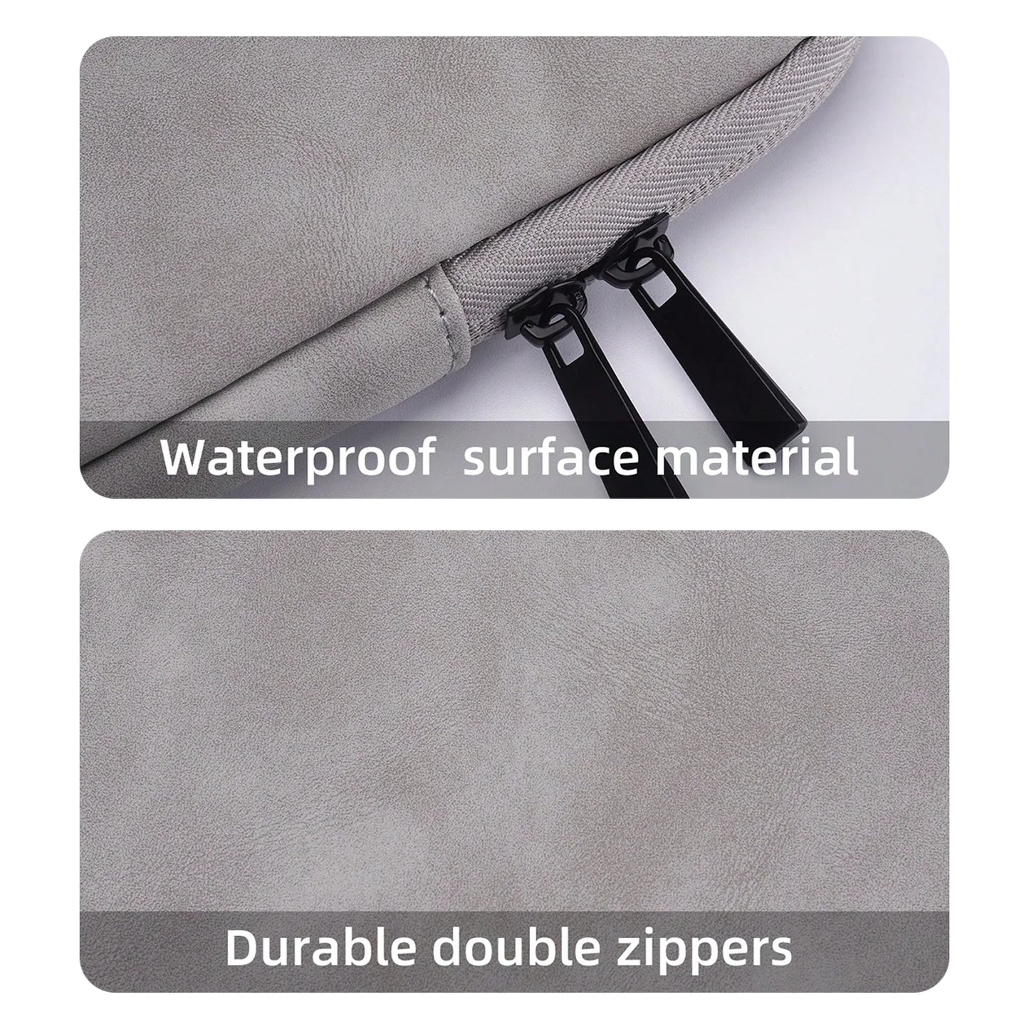 PU Sheepskin Leather Fabric Waterproof Leather 9.7-15.6 inch Tablet PC Carrying Case Protective Notebook Shockproof Cover