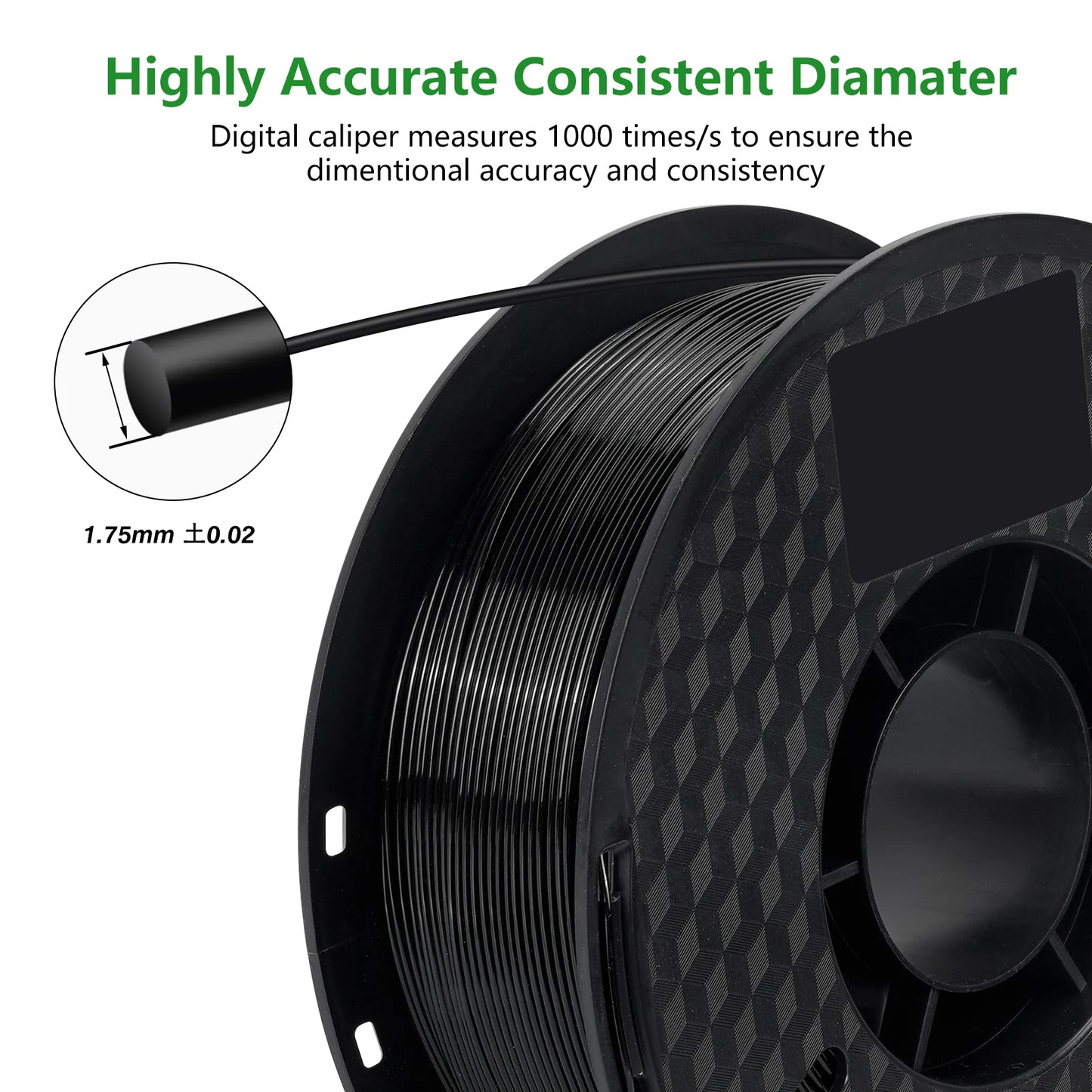10KG 1.75mm PETG Filament Tangle-Free, High Quality 3D Printing Eco-friendly Plastic Consumables 22LBS, vacuum packaging 3D Prin