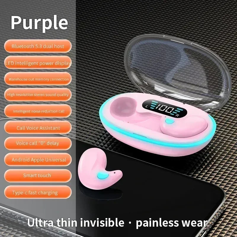 2026New style X55 Wireless Earphones Headphones Noise Reduction Sport Game Sleep Bluetooth 5.0 Earbuds HIFI Stereo Music Headset
