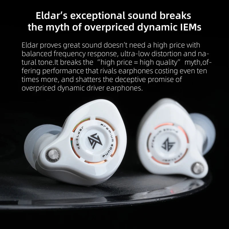 KZ Eldar Earphones 1DD Dynamic Driver Balanced IEM In Ear Monitor Sport Earbuds HiFi Stereo Music Wired Headphones PK EDX PRO X