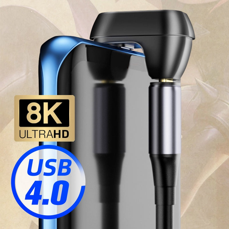 40Gbps Mini USB C Right Angle Adapter U-Shape Thunderbolt3 USB C to Type C Adapter Connector USB4.0 8k@60hz 100w Fast Charging