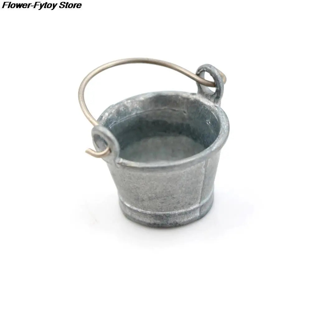 Cute 1/12 Dollhouse Miniature Water Bucket 1:12 Fairy Home Kitchen Pretnd Play Game Accessories 14.8x22.6mm 3.5x3x2.5cm