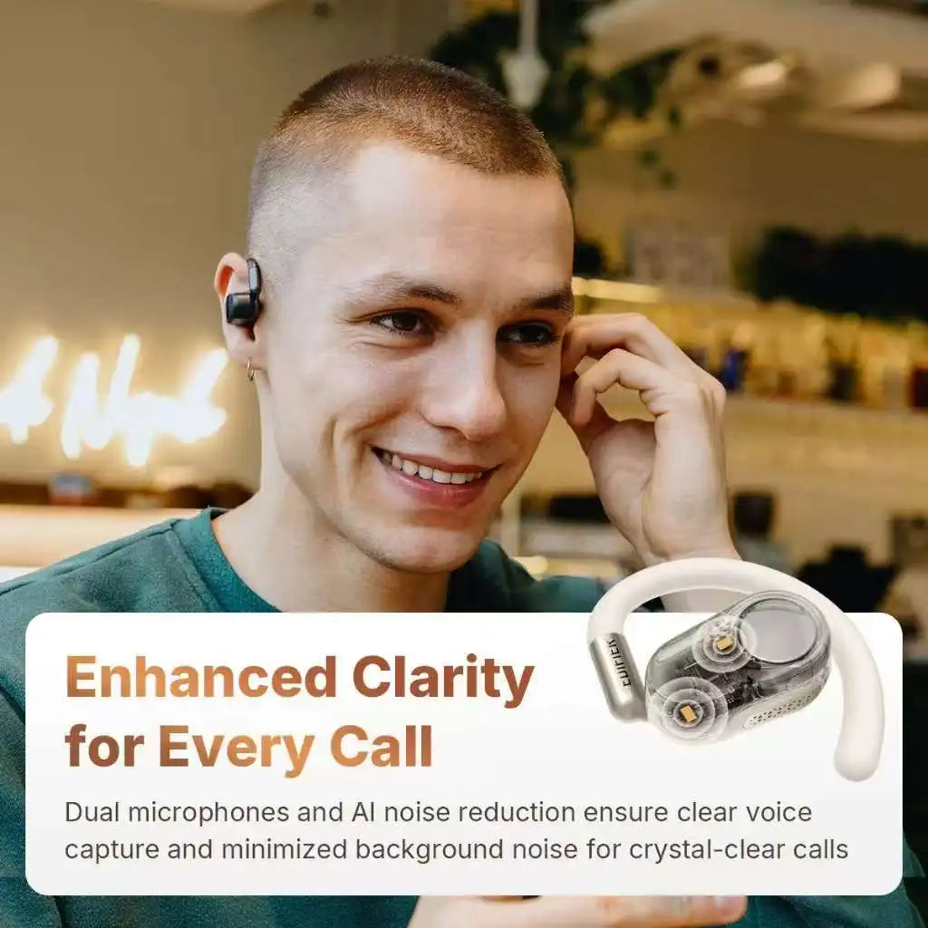 Edifier A6 Open Ear Bluetooth Earphones Ear Hook Headphones Hi-Res Wireless Audio IP55 Waterproof 40hrs Playtime LDAC Codec