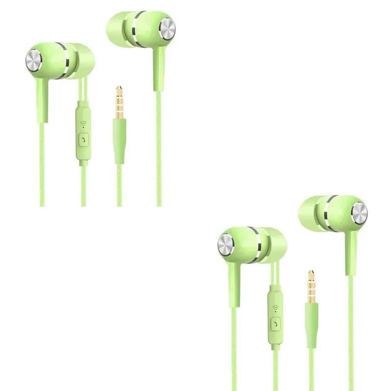 1/2/3/4pcs Universal 3.5mm Wired Headphones Sport Earbuds with Bass Phone Earphones Stereo Headset with Mic volume control