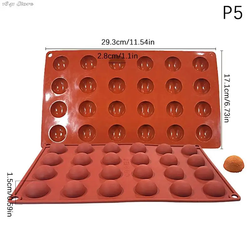 3D Ball Round Half Sphere Silicone Mold for DIY Baking Pudding Mousse Chocolate Cake Mold Kitchen Accessories Tools Cake Pudding