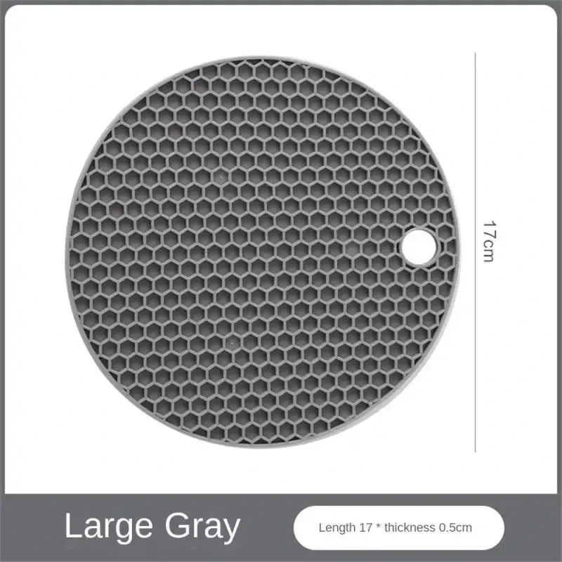 Table mat tool multifunctional kitchen silicone tableware mat, round anti slip coffee cup coaster, pot holder