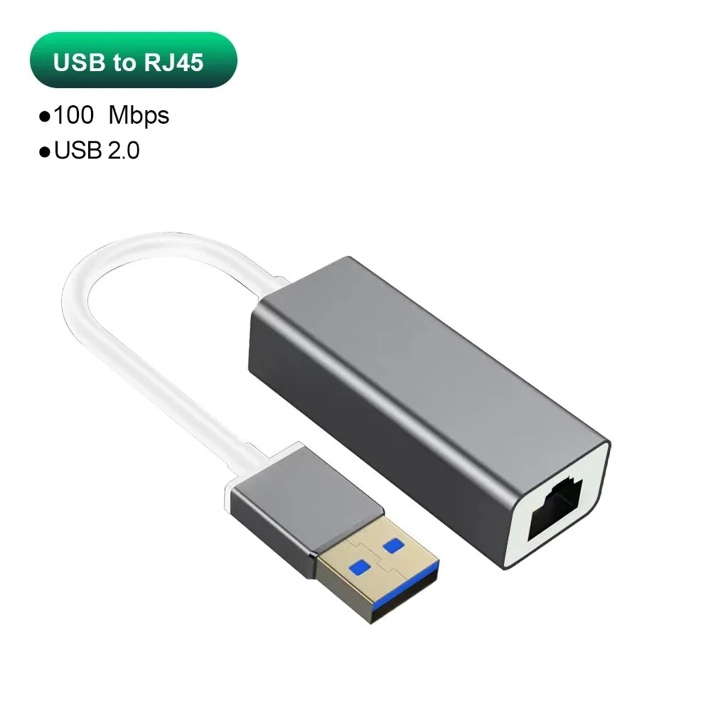 USB C Ethernet Adapter 1000Mbps RJ45 Network Card USB 30 for MacBook PC Windows XP 7 Android Lan Internet Cable