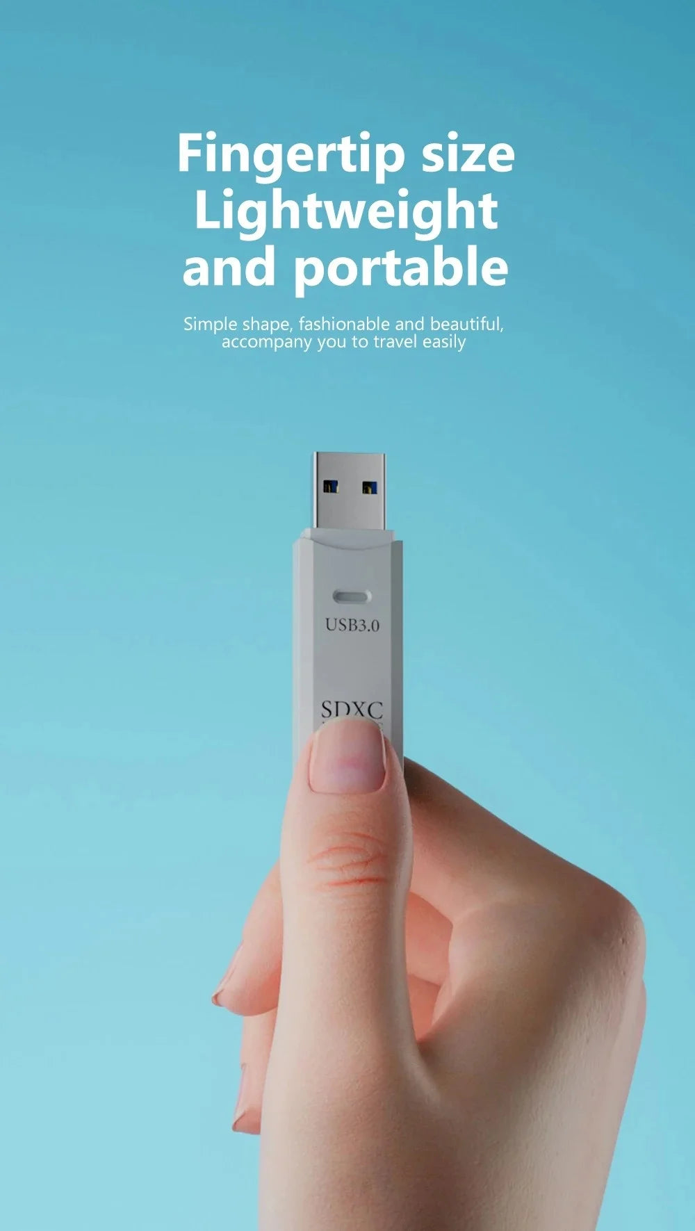 2-in-1 Multi Functional USB3.0/2.0 Card Reader Micro SD TF Memory Card Reader USB Flash Drive Cardreader Adapter For PC Laptops