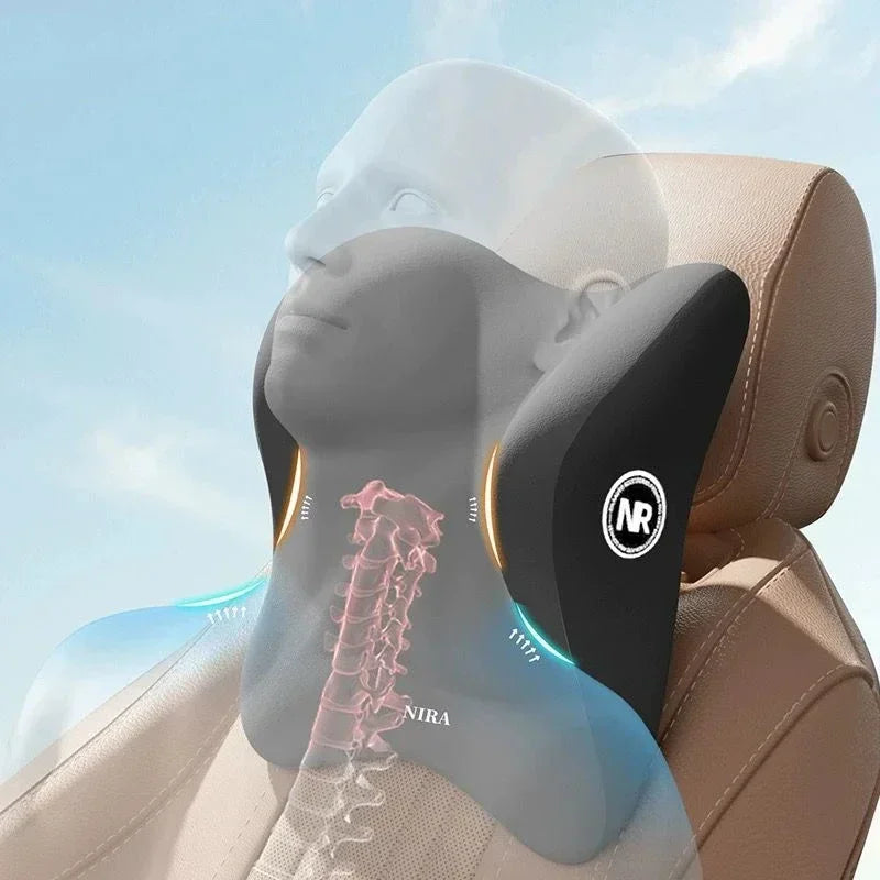 Car Headrest/1pc Lumbar Pillow 100% High Rebound Imported Memory Foam Car Neck Pillow Waist Support High End Car Seat Pillow