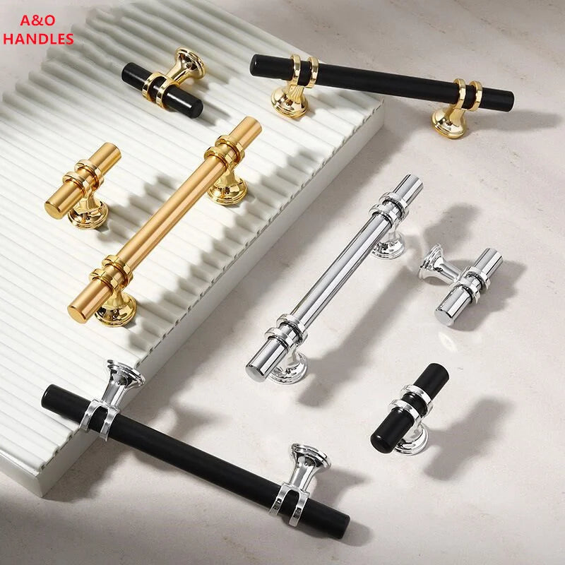 Handles Drawer Cabinet Furniture Kitchen Handles for Cabinet Knob Door Drawer Furniture Kitchen Knob Modern Simple Golden Silver