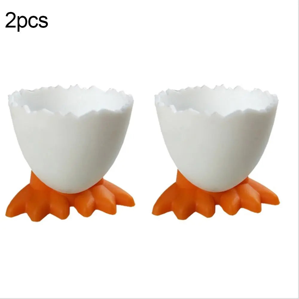 1/2/4Pcs Cute Creative Egg Cup Holder  Egg Holder Opener Separator Boiled Eggs Container Kitchen Supplies