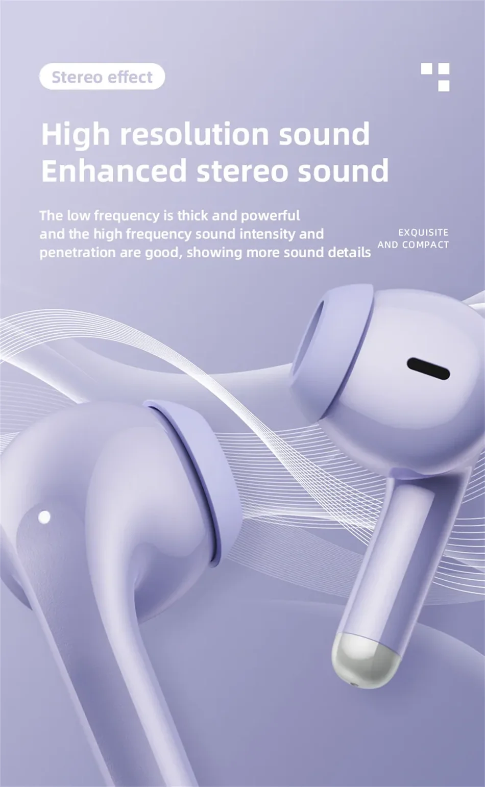 Lenovo LP40 Pro Headphones Wireless Bluetooth 5.4 TWS Hifi Stereo Earphones Gaming Sports Touch Control HD Call with Mic Earbuds