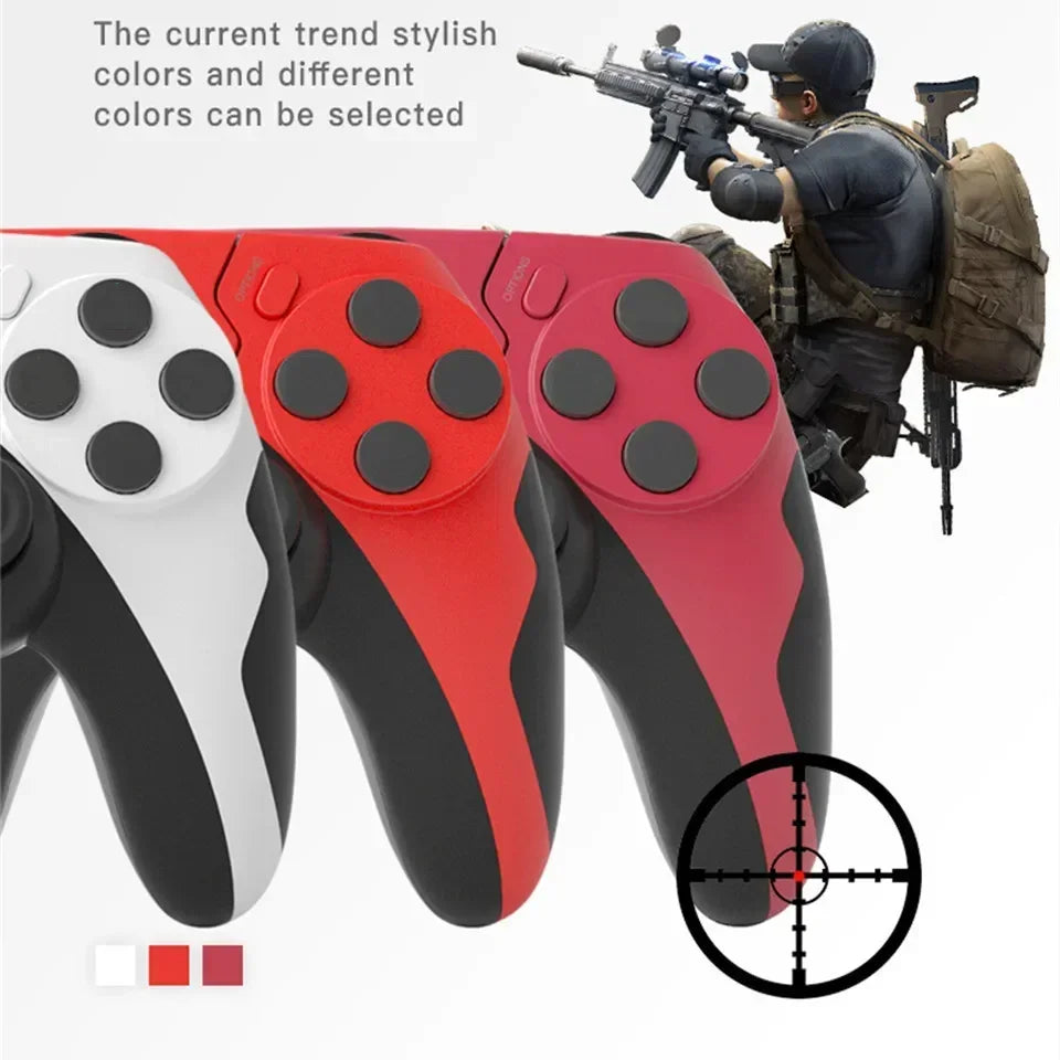 GAMINJA Wireless Controller Bluetooth Gamepad Double Vibration 6Axis Joypad Touchpad Microphone Earphone Port For PS4 PS3 PC