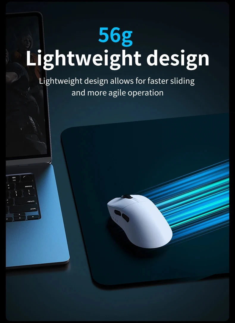 AJAZZ Wireless Gaming Mouse 3 Model With Magnetic Attraction Charging Base PAW3311 Sensor 12000 DPI For PC Laptop AJ179 V2/MAX