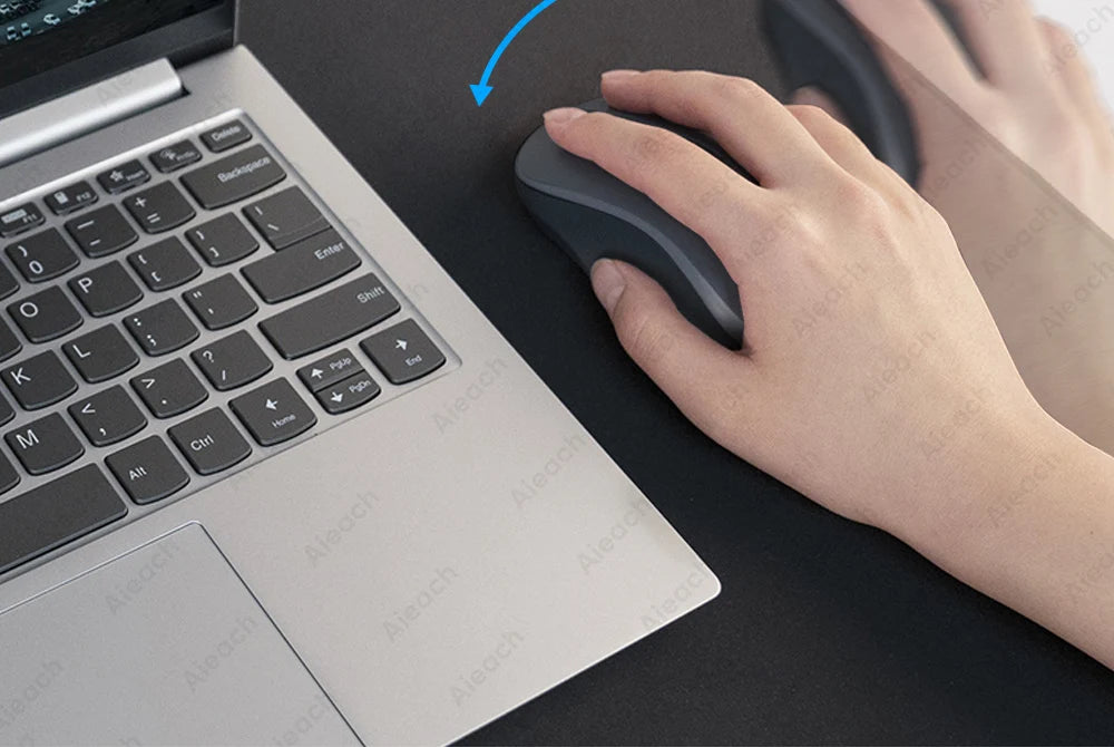 Portable Wireless Bluetooth Mouse Compact Ergonomic 2.4G USB Noiseless 1600DPI 500mAh Rechargeable for PC Tablet Laptop MacBook