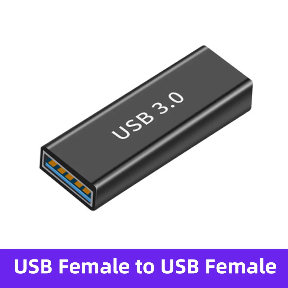 90 Right Angle USB 3.0 Extension Adapter Upward Elbow 10Gbps USB Connector for PC Male To Female Extension Plug Converter