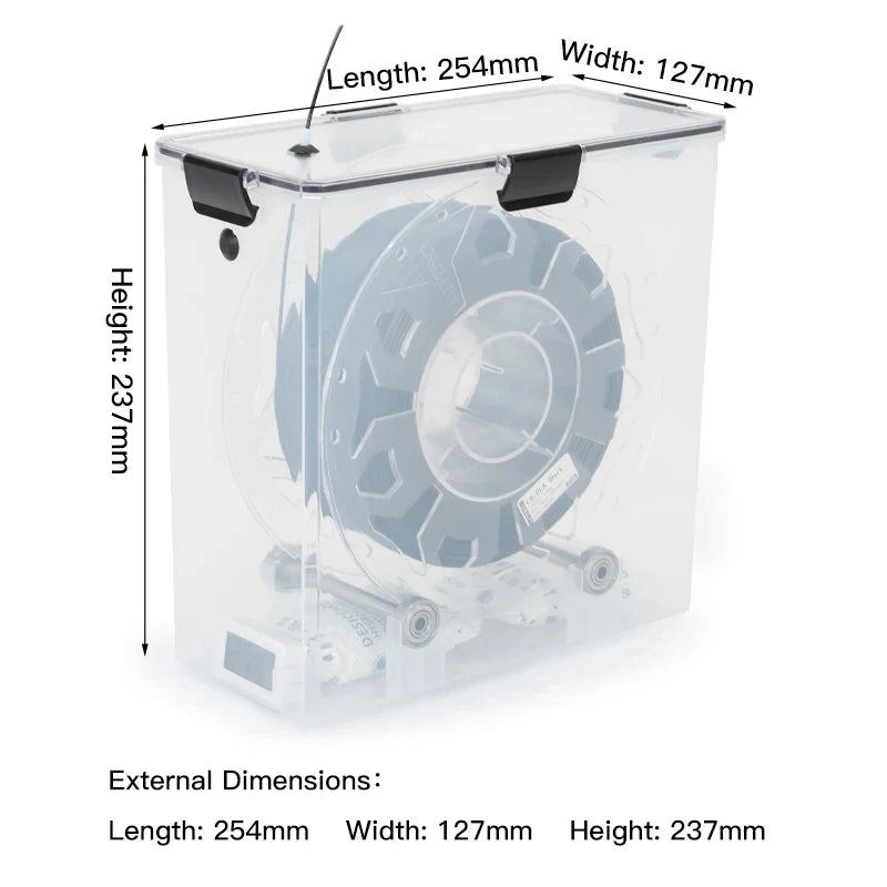 3D Printer Filament Dryer Box Airtight Moisture Proof Storage with Real-Time Monitoring & Tool Holder for 3D Printing Filament