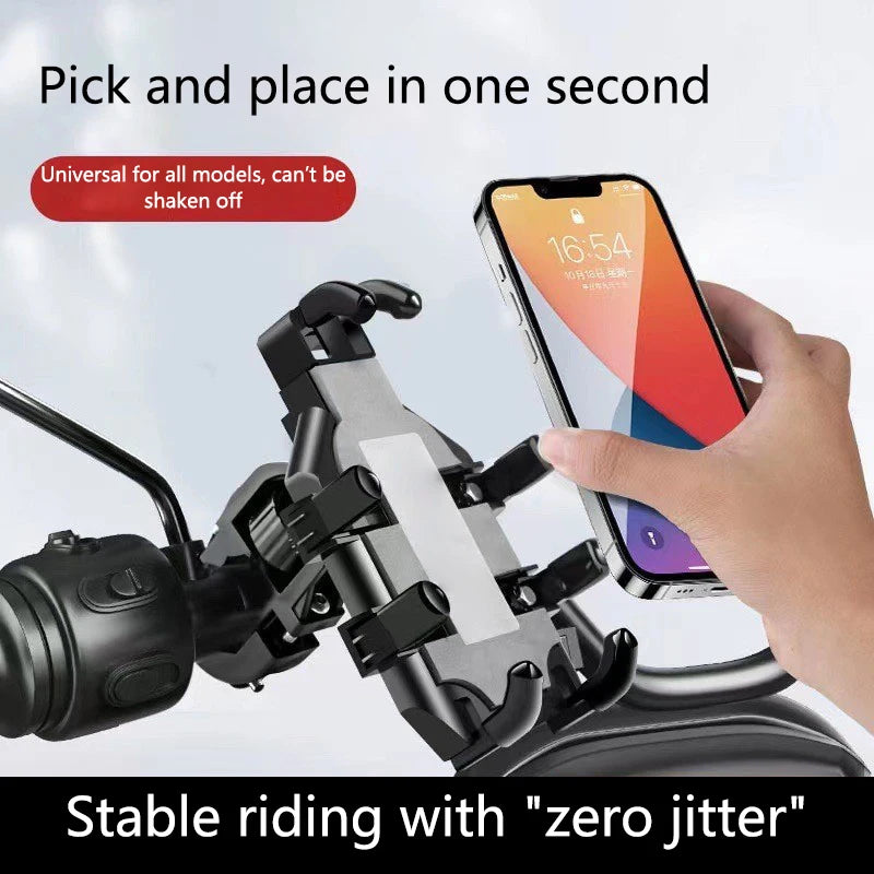 Motorcycle, Bicycle, Electric Vehicle Riding Mobile Phone Holder, Anti-shock And Anti-drop