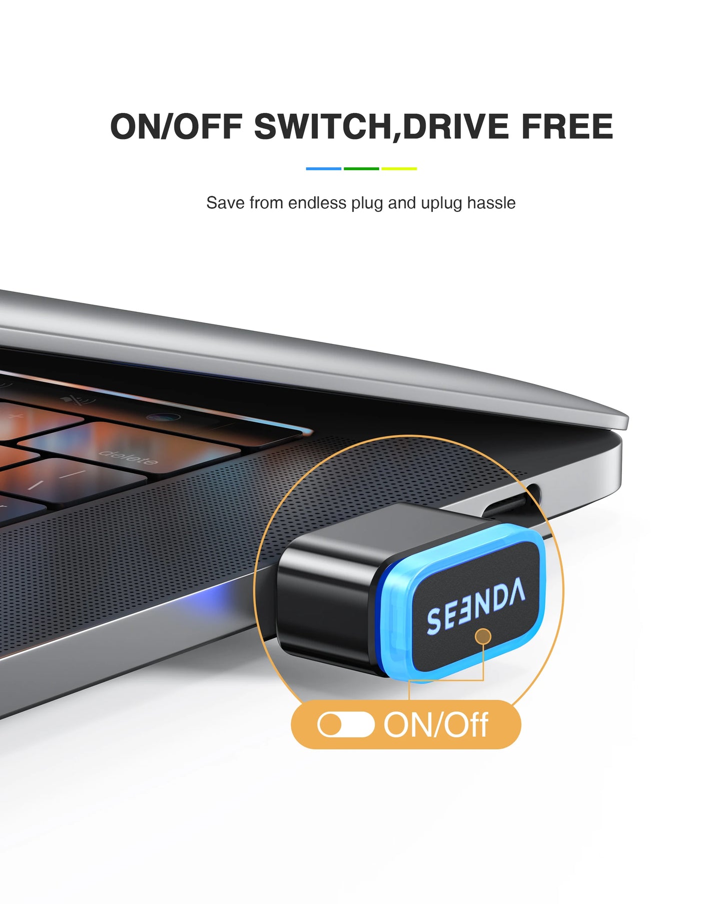 Seenda Mouse Jiggler USB Shaker Mechanical Undetectable On Off Mover Movement Simulator Smart Slent Keeps Computer Laptop Awake