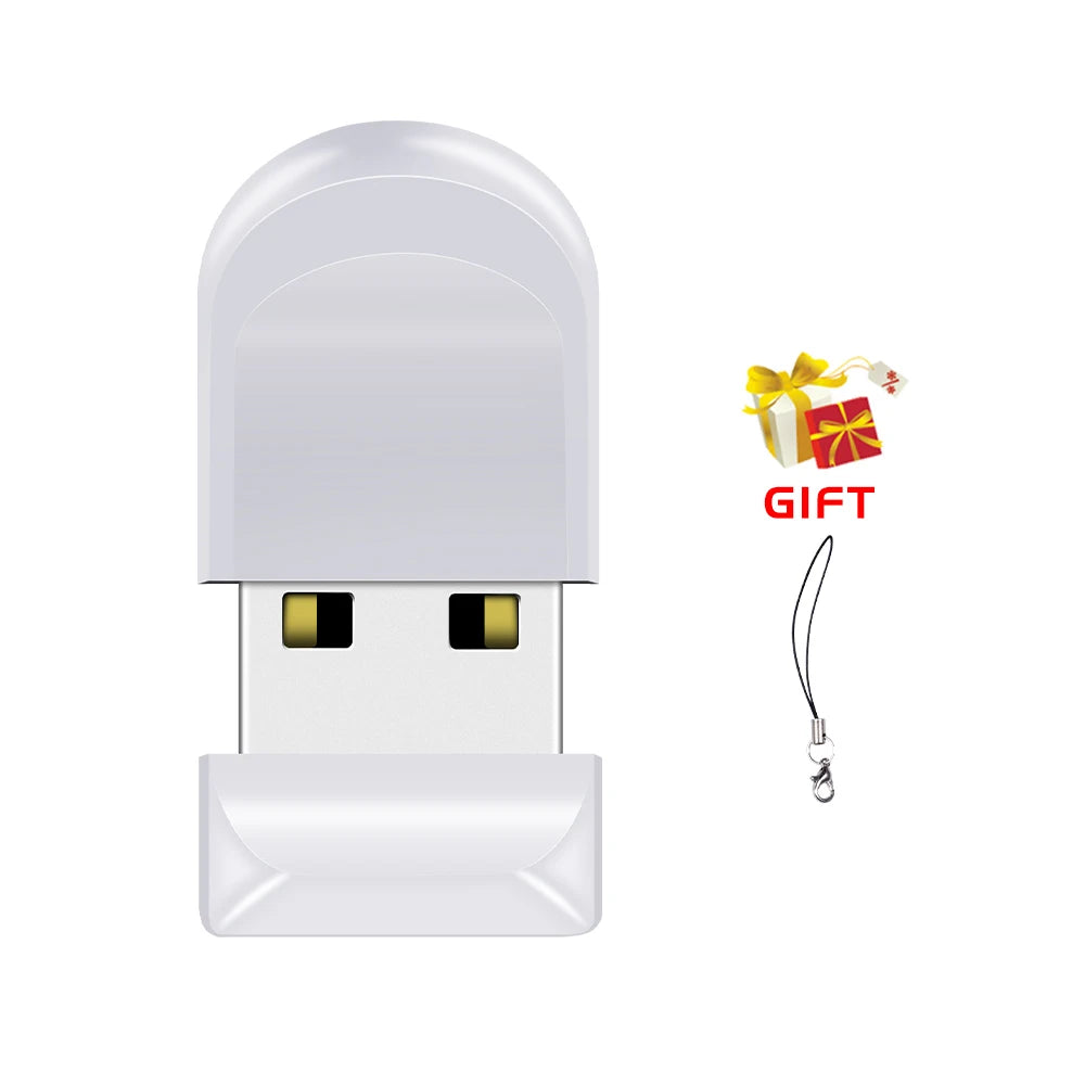 Black Mini Pen Drive 128GB High Speed Memory Stick Pen drive 64GB USB 2.0 Oval Flash Drive Convenient Business Gifts Key Chain