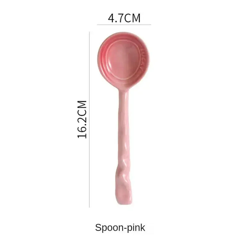 High Quality Non-toxic And Tasteless Good Looks Vintage Kitchen Supplies Ceramic Spoon Fine Workmanship