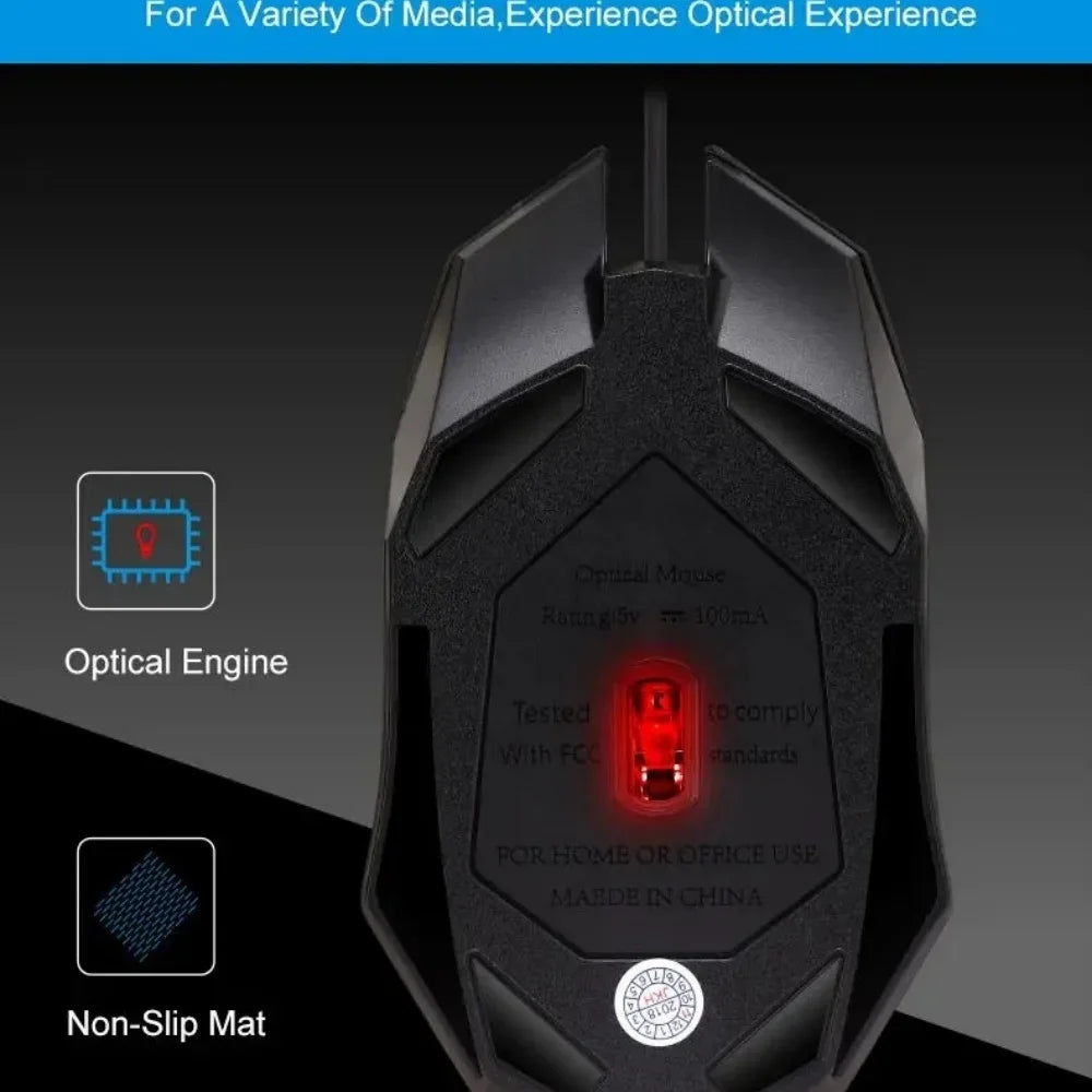 USB RGB Breathing Light Effect Gaming Mouse Wired Mouse Mice Professional Optical Wired Mouse For Computer Laptop PC Home Office