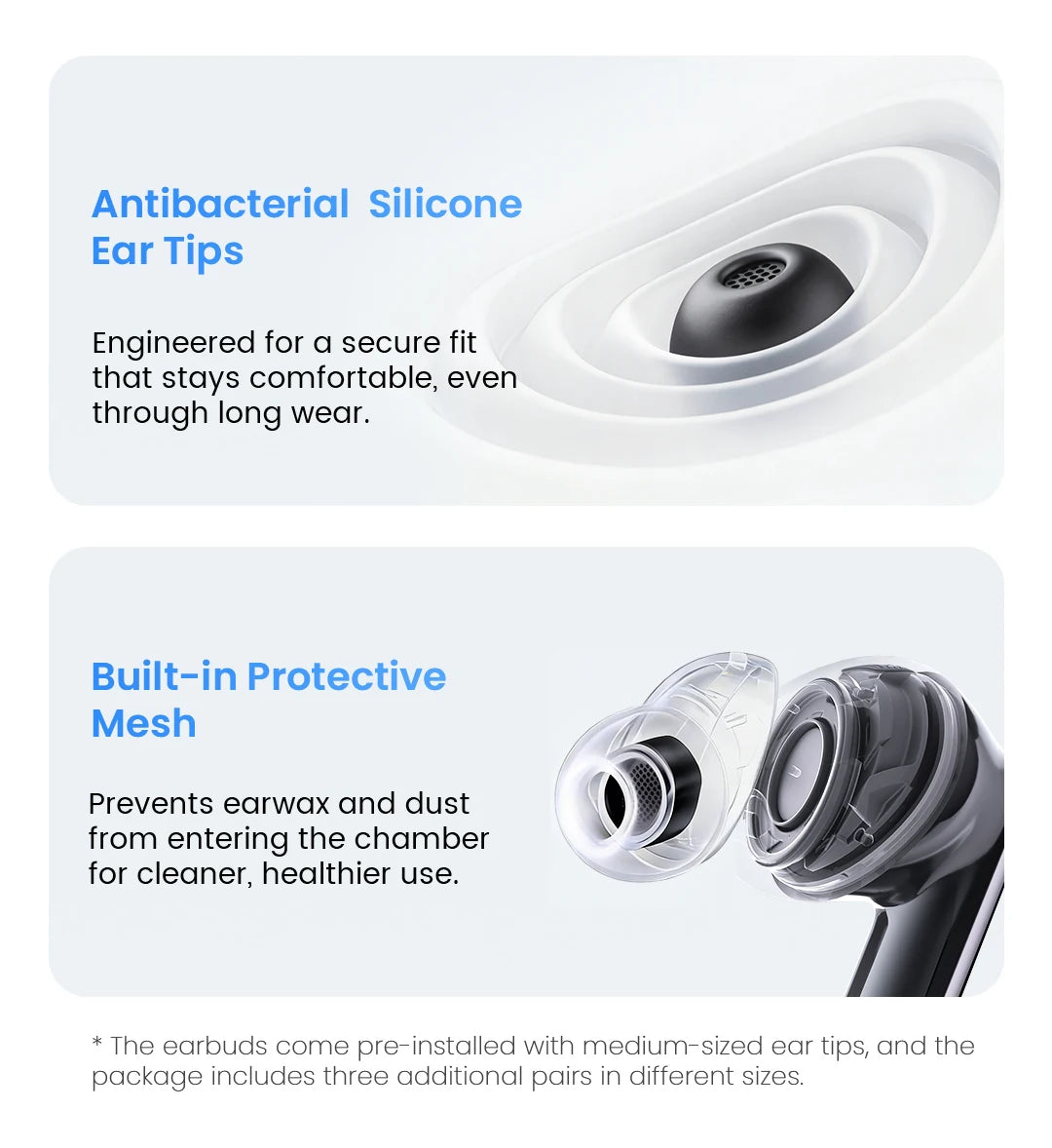 HAYLOU Flowbuds N55 Wireless Earbuds 54dB Adaptive ANC Bluetooth 6.0 LDAC Hi-Res Audio 6-Mic HD Call Earphones 40H Playback IPX5