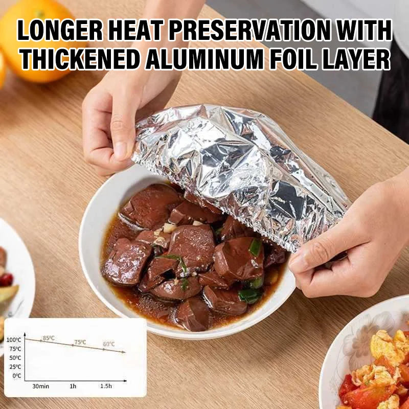 10-50Pcs Reusable Aluminum Foil Bowl Cover Refrigerator Fresh-keeping Lids Heat Preservation Kitchen Storage Accessories Gadget