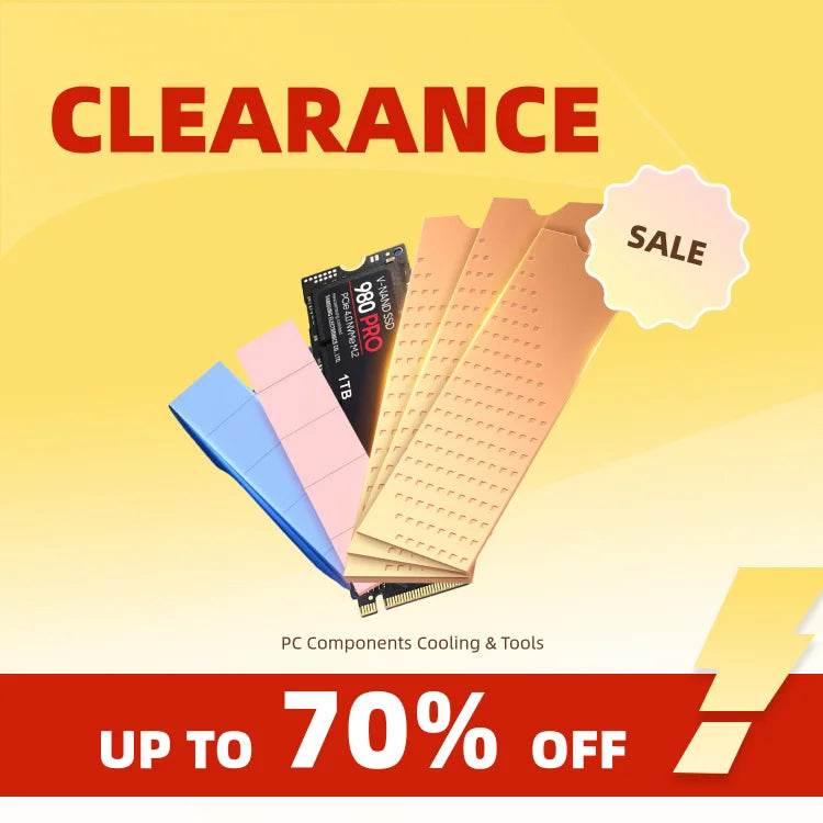 Clearance_JEYI Copper M.2 HeatSink, 3pcs 2280 SSD Copper Cooler Solid State Disk Radiator with Thermal Silicone Pad for Laptop D