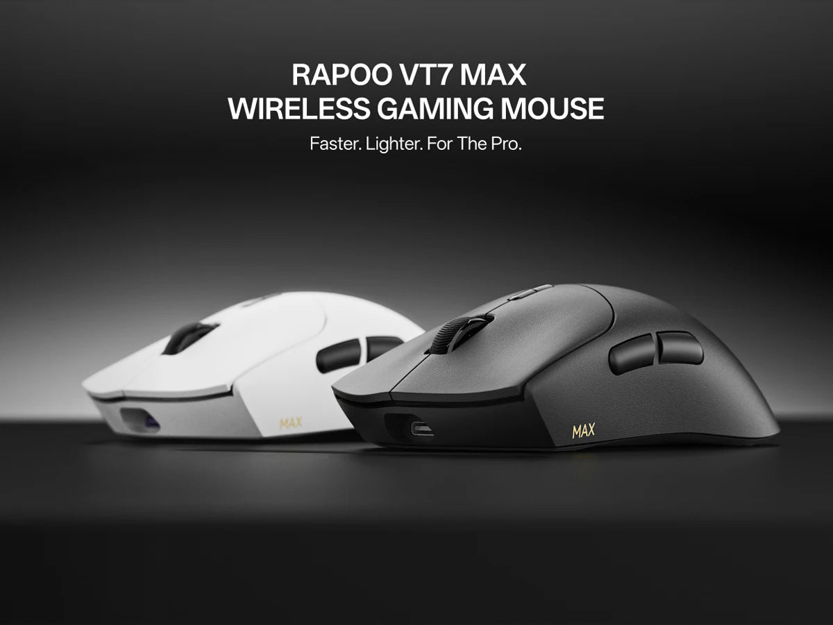 Rapoo VT7 MAX /VT7 Wireless Gaming Mouse True 8K Wireless Polling Rate 53g Lightweight Up to 750Hr Battery Life