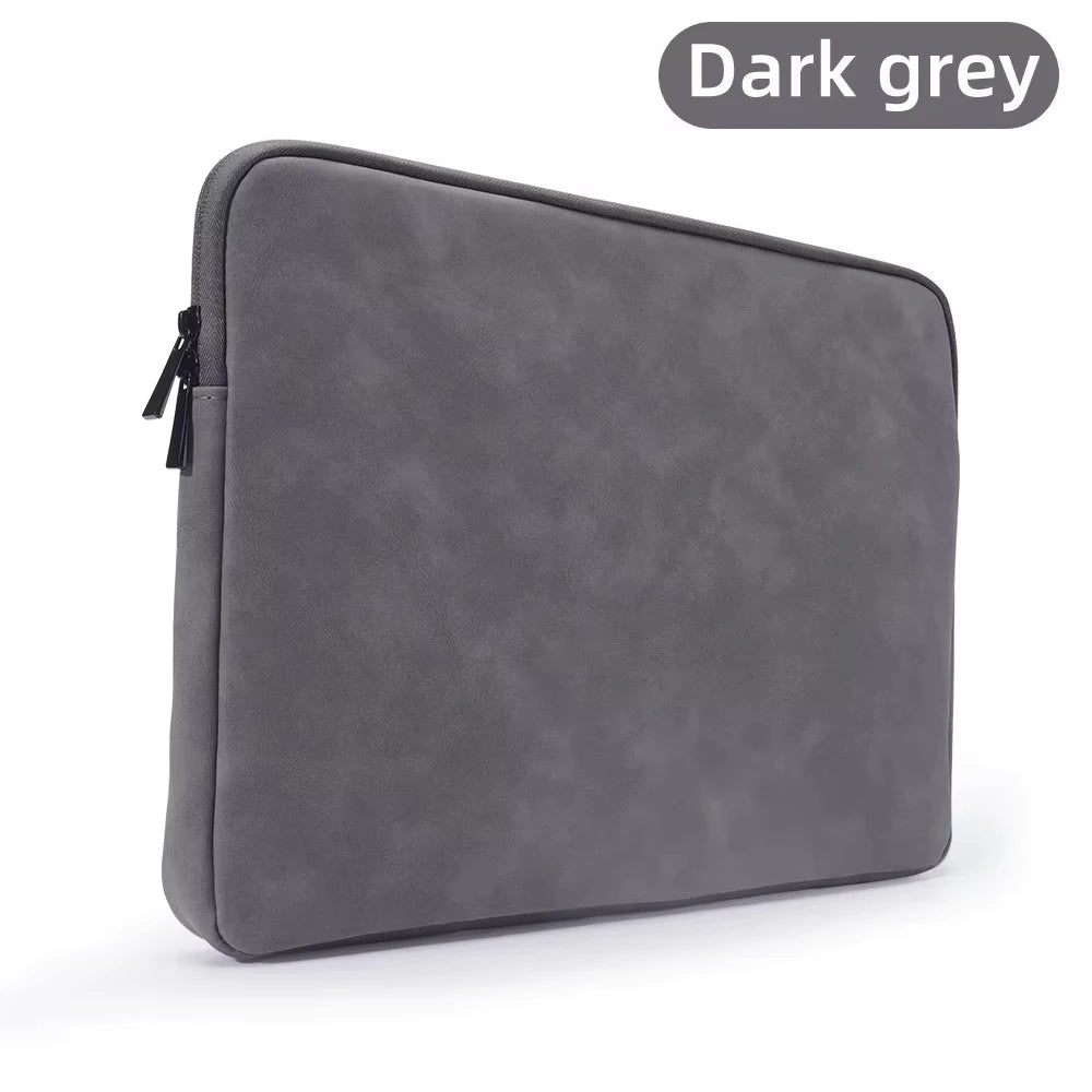 PU Sheepskin Leather Fabric Waterproof Leather 9.7-15.6 inch Tablet PC Carrying Case Protective Notebook Shockproof Cover