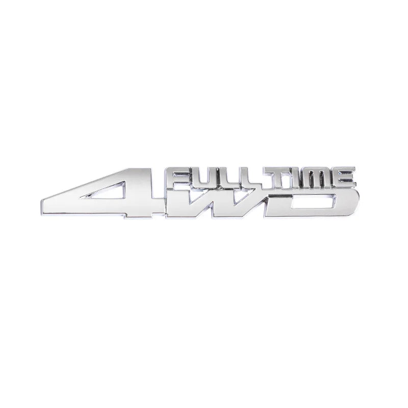 3D Metal 4WD Logo Decals Emblem Badge Car RearTrunk Fender Adhesive Badge Body Sticker ForToyota RAV 4 Hyundai Honda Accessories