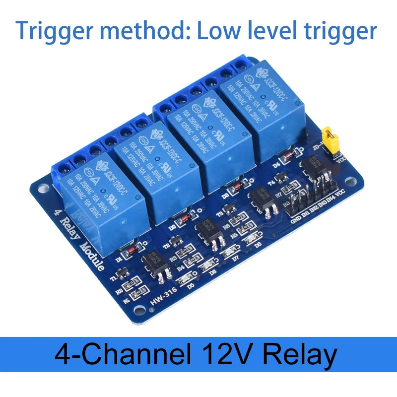 DC 5V 12V 24V 1 2 4 6 8 Channel Relay Module Board Shield with Optocoupler / High and Low Level Trigger for Arduino Raspberry