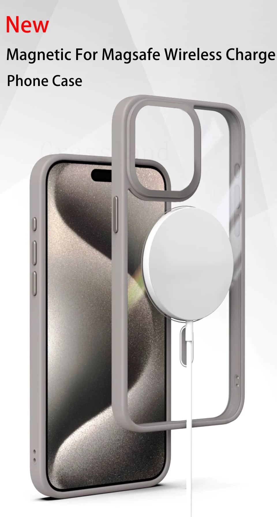Luxury For Magsafe Transparent Case For iPhone 17 16 15 14 13 12 11 Pro Max Plus Air Magnetic Wireless Charge Cases Clear Cover