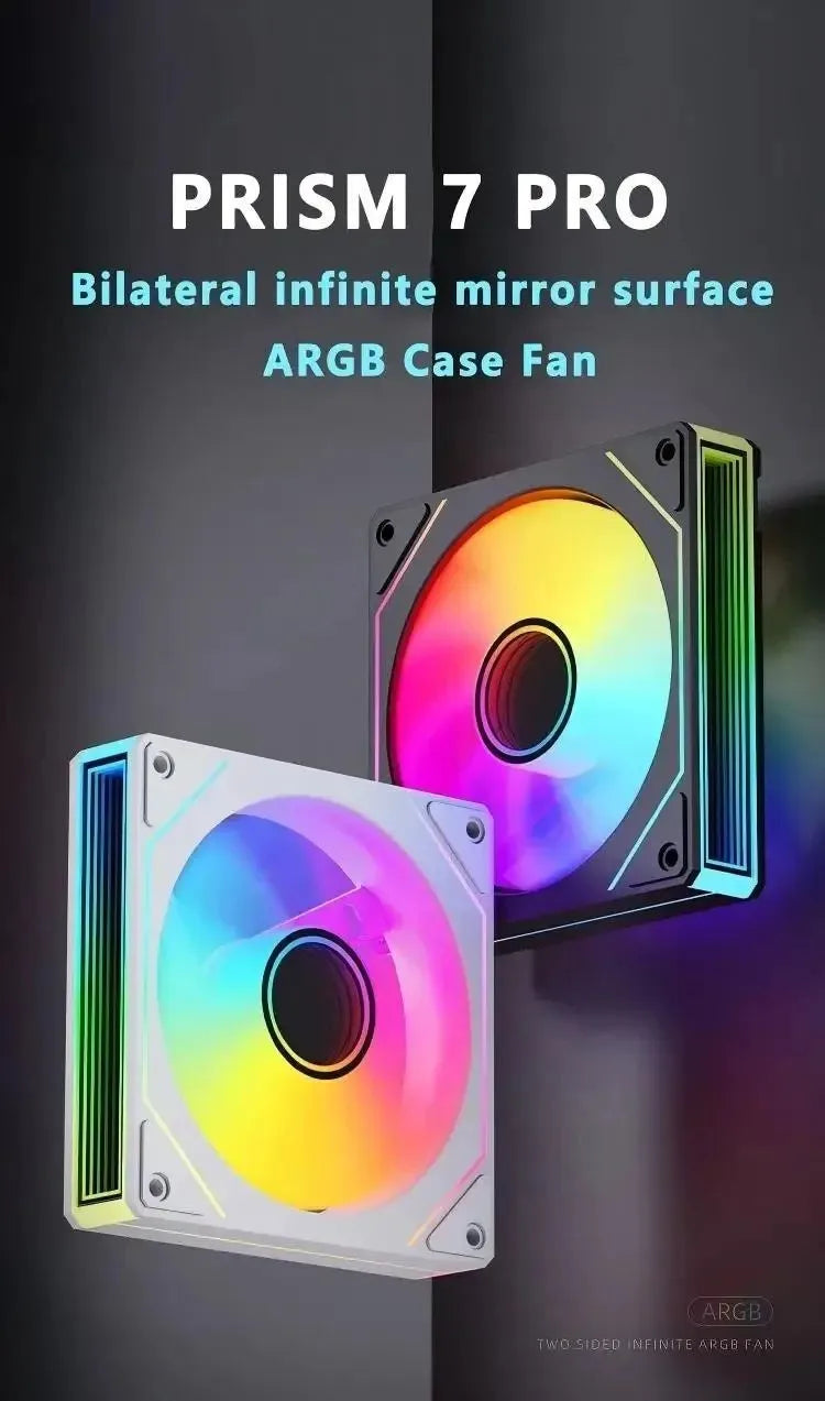 LDPCSJ PRISM 4 RS 12cm ARGB 4 Pin Computer Case Fan Quiet Cooling 12V Large Air Volume 1200RPM for Desktop Gaming PC Build