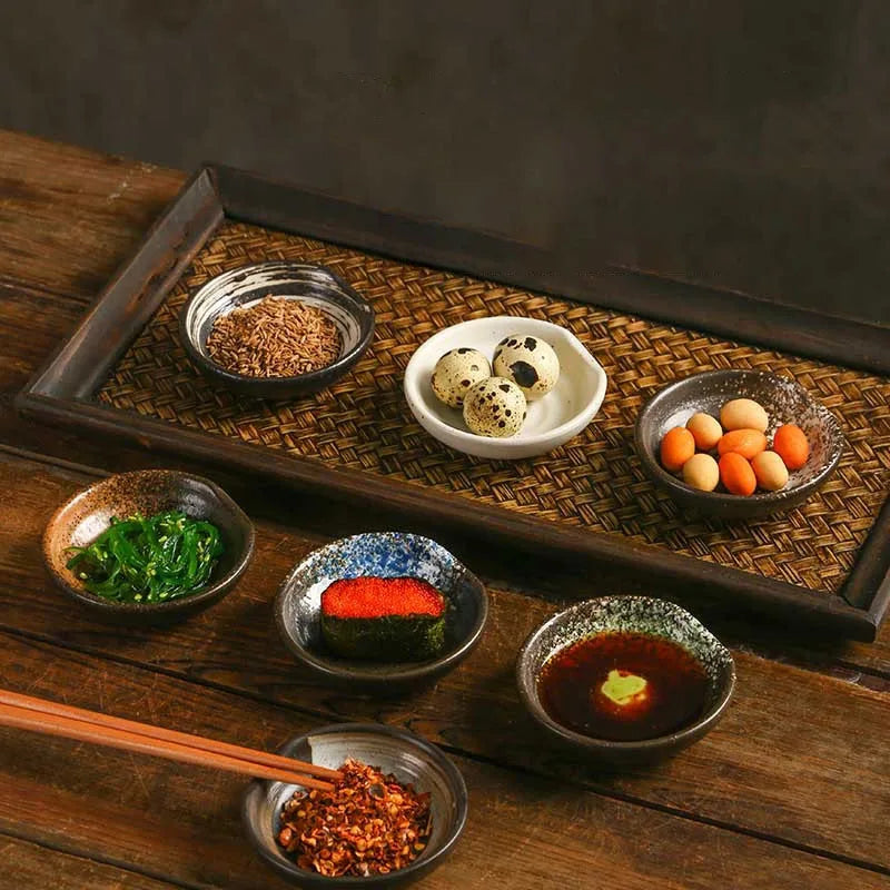 Sweet Ceramic Sauce Dishes Sushi Plate Tableware Japanese Style Spice Soy Vinegar Dessert Mini Sauce Bowl Porcelain Kitchen Supp