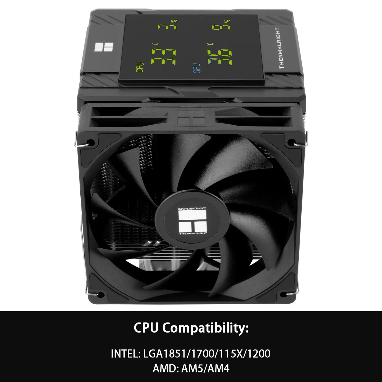 Thermalright Peerless Assassin 120 ARGB Digital Black CPU Air Cooler Supports LGA1851/1700/115X/1200/ AMD AM4/AM5