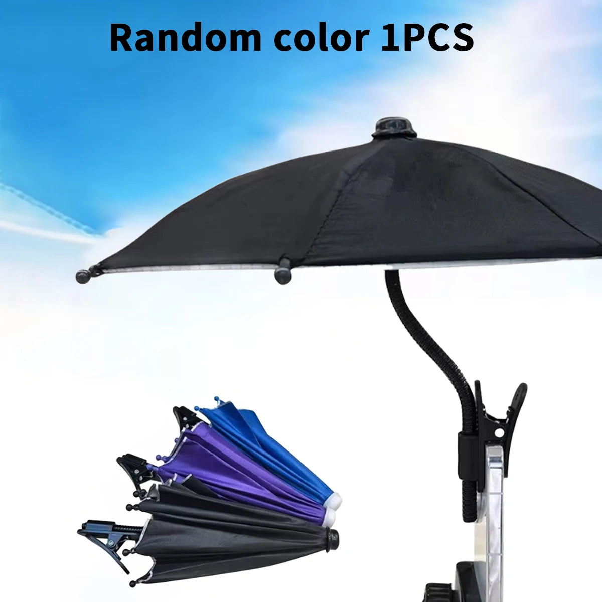 Mobile Phone Holder, Sun Protection Umbrella, Clip-On Umbrella, Outdoor Mobile Phone Fixed Umbrella, Rainproof Sunshade Umbrella, Anti-Glare Small Umbrella for Mobile Phones