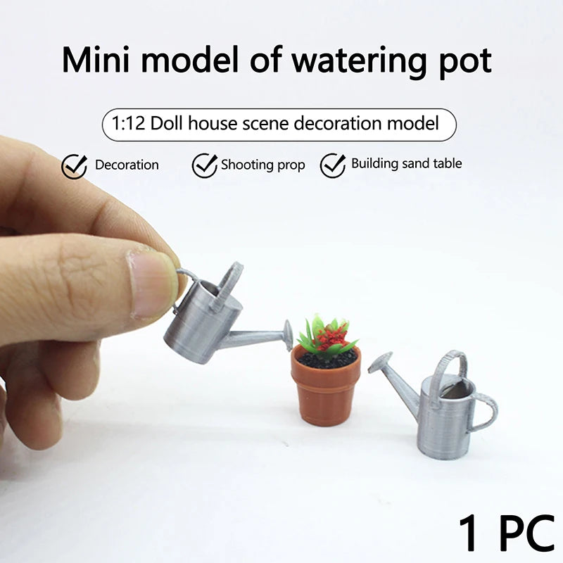 Cute 1/12 Dollhouse Miniature Water Bucket 1:12 Fairy Home Kitchen Pretnd Play Game Accessories 14.8x22.6mm 3.5x3x2.5cm
